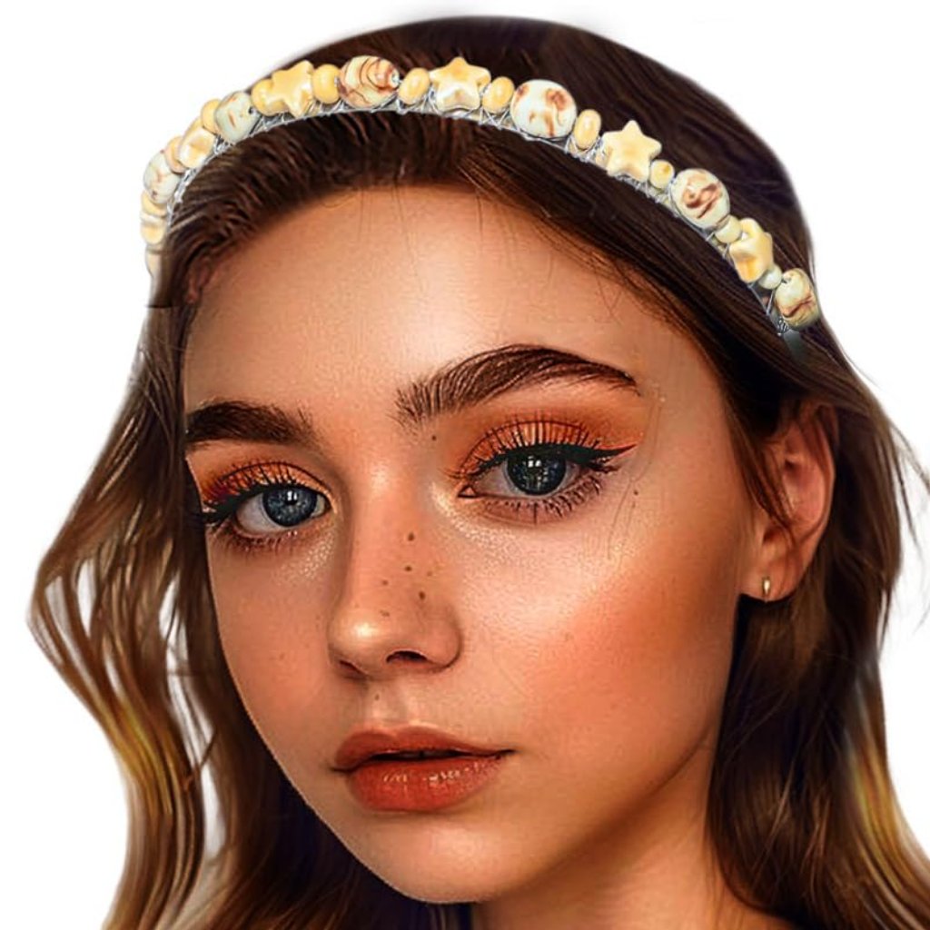 Cute Star Headbands Beads Hairband Headwear Hearts Headpieces For Women